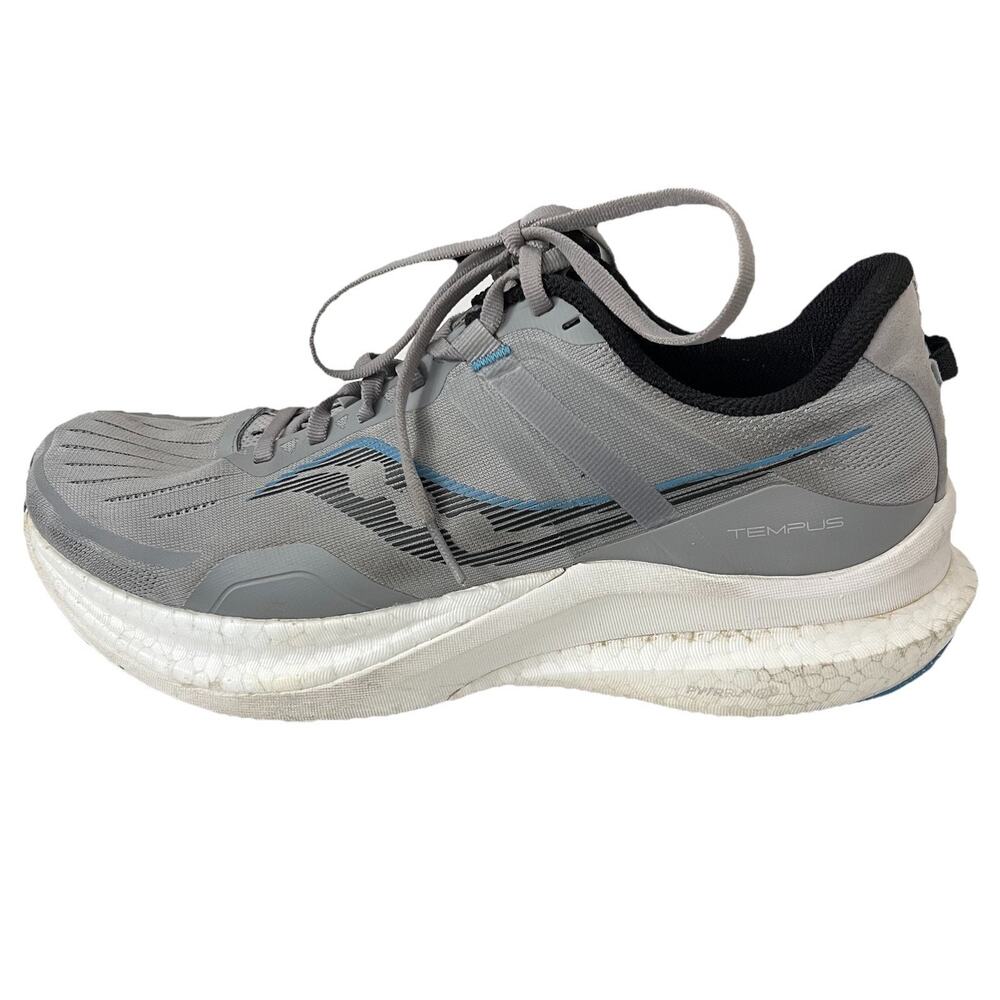 Saucony Tempus Men's Sz 10.5 Wide Gray Athletic Lightweight Running Sneaker Shoe